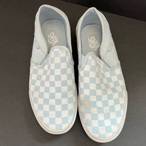 Womens size 10 blue checkered vans